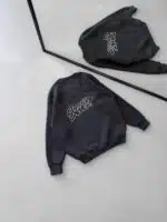 ST Göğüs & Sırt Nakışlı 3 İplik Oversize Sweatshirt – Antrasit - Görsel 4