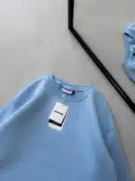 Premium İmzalı Seri Basic 3 İplik Oversize Sweatshirt – Bebe Mavisi - Görsel 4