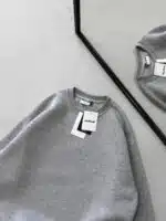 Premium İmzalı Seri Basic 3 İplik Oversize Sweatshirt – Gri - Görsel 3