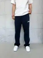 ASFSTUDIOS Lastikli Stoper Paça Baggy 3 İplik Eşofman - Lacivert - Görsel 3