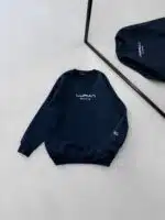 LFN Göğüs Nakış Detaylı 3 İplik Oversize Sweatshirt – Lacivert