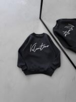 VT Göğüs Baskı Detaylı 3 İplik Oversize Sweatshirt – Antrasit