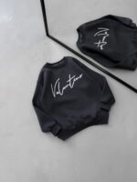 VT Göğüs Baskı Detaylı 3 İplik Oversize Sweatshirt – Antrasit - Görsel 3
