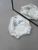 VT Göğüs Baskı Detaylı 3 İplik Oversize Sweatshirt – Beyaz - Görsel 3