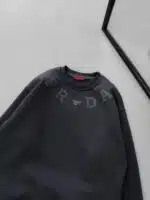 PRD Göğüs Baskı&Arma Detaylı 3 İplik Oversize Sweatshirt – Antrasit - Görsel 2