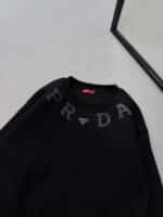 PRD Göğüs Baskı&Arma Detaylı 3 İplik Oversize Sweatshirt – Siyah - Görsel 2