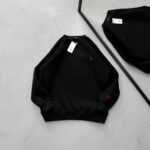RL  Nakış Detaylı 3 İplik Oversize Sweatshirt – Siyah