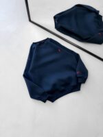 RL  Nakış Detaylı 3 İplik Oversize Sweatshirt – Lacivert - Görsel 3