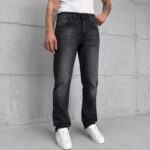Premium İmzalı Seri Regular Fit Pantolon - Gri Kimyasal Bıyık 1016