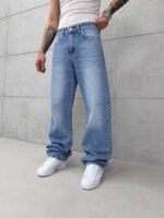 Premium İmzalı Seri Baggy Pantolon - Orta Mavi 2017