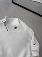 TM Nakış Detaylı Yarım Fermuarlı Sweatshirt – Beyaz - Görsel 2