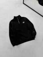 TM Nakış Detaylı Yarım Fermuarlı Sweatshirt – Siyah - Görsel 3