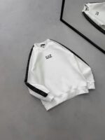 EA7 Kol Baskı Detaylı 3 İplik Sweatshirt – Beyaz - Görsel 3