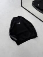 EA7 Kol Baskı Detaylı 3 İplik Sweatshirt – Siyah - Görsel 3
