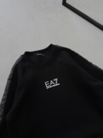 EA7 Kol Baskı Detaylı 3 İplik Sweatshirt – Siyah - Görsel 2