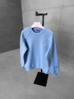 NK Nakış Detaylı Arabiyeli 3 İplik Sweatshirt – Bebe Mavi - Görsel 3