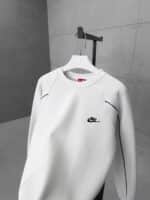 NK Nakış Detaylı Arabiyeli 3 İplik Sweatshirt – Beyaz - Görsel 2