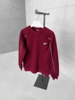 NK Nakış Detaylı Arabiyeli 3 İplik Sweatshirt – Bordo - Görsel 3