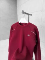 NK Nakış Detaylı Arabiyeli 3 İplik Sweatshirt – Bordo - Görsel 2