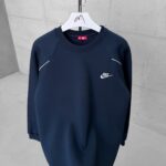 NK Nakış Detaylı Arabiyeli 3 İplik Sweatshirt – Lacivert