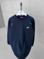 NK Nakış Detaylı Arabiyeli 3 İplik Sweatshirt – Lacivert