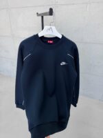 NK Nakış Detaylı Arabiyeli 3 İplik Sweatshirt – Lacivert - Görsel 4