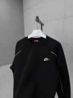NK Nakış Detaylı Arabiyeli 3 İplik Sweatshirt – Siyah - Görsel 3