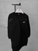 NK Nakış Detaylı Arabiyeli 3 İplik Sweatshirt – Siyah - Görsel 4