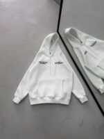 ST Göğüs & Sırt Baskılı Kapüşonlu Sweatshirt – Beyaz - Görsel 2