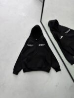 ST Göğüs & Sırt Baskılı Kapüşonlu Sweatshirt – Siyah - Görsel 2
