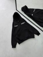 ST Göğüs & Sırt Baskılı Kapüşonlu Sweatshirt – Siyah - Görsel 4