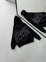 ST Göğüs & Sırt Baskılı Kapüşonlu Sweatshirt – Siyah - Görsel 3