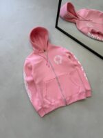 CRTZ Baskılı 3 İplik Kapüşonlu Hırka – Pembe - Görsel 4