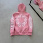 CRTZ Baskılı 3 İplik Kapüşonlu Hırka – Pembe
