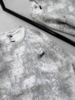 ST Gögüs Nakış Detaylı Arabiyeli Yıkamalı 3 İplik Sweatshirt –  Beyaz - Görsel 2