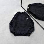 ST Gögüs Nakış Detaylı Arabiyeli Yıkamalı 3 İplik Sweatshirt –  Siyah