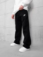 NK Tech Fleece 3 İplik Baggy Eşofman - Siyah - Görsel 3