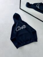 CRTZ Baskılı 3 İplik Kapüşonlu Hırka – Lacivert - Görsel 4
