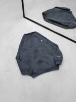 RL Gögüs Nakış Detaylı Yıkamalı 3 İplik Sweatshirt –  Antrasit - Görsel 2