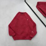 RL Gögüs Nakış Detaylı Yıkamalı 3 İplik Sweatshirt –  Kırmızı