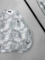 RL Gögüs Nakış Detaylı Yıkamalı 3 İplik Sweatshirt –  Beyaz - Görsel 3