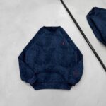 RL Gögüs Nakış Detaylı Yıkamalı 3 İplik Sweatshirt –  Lacivert
