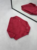 RL Gögüs Nakış Detaylı Yıkamalı 3 İplik Sweatshirt –  Kırmızı - Görsel 2