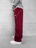 AsfCult Arabiyeli 3 İplik Baggy Eşofman - Bordo - Görsel 3