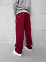 AsfCult Arabiyeli 3 İplik Baggy Eşofman - Bordo - Görsel 4