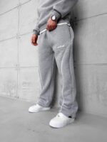 AsfCult Arabiyeli 3 İplik Baggy Eşofman - Gri - Görsel 2