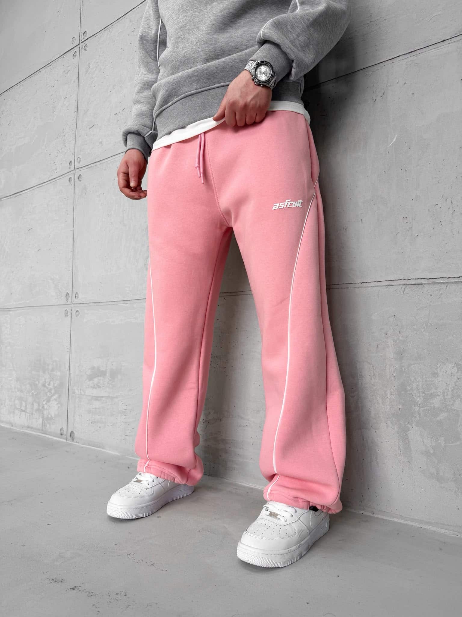 WhatsApp Image 2026-10-15 at 14.04.12 (2) AsfCult Arabiyeli 3 İplik Baggy Eşofman - Pembe - Görsel 1