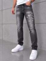 LV Signature  Skinny Jeans Kot Pantolon (İndirimli Outlet Ürünü ) - Siyah