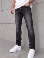 LV Nakışlı Signature  Skinny Jeans Kot Pantolon (İndirimli Outlet Ürünü ) - Siyah