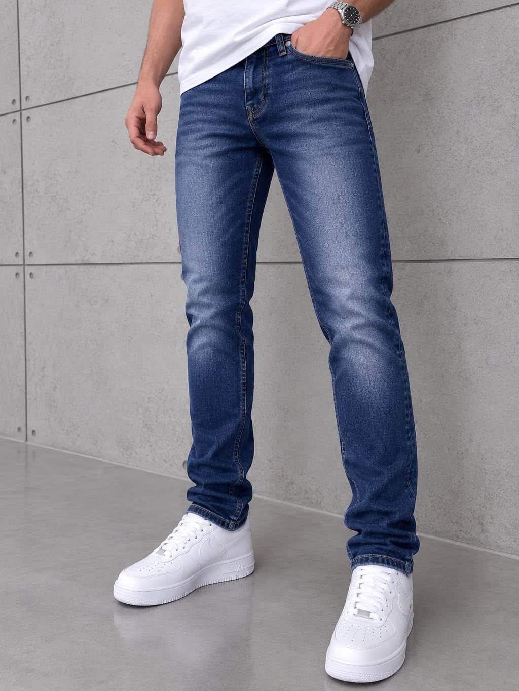 WhatsApp Image 2026-10-17 at 11.43.46 LV Nakışlı Signature Skinny Jeans Kot Pantolon (İndirimli Outlet Ürünü ) - Koyu Mavi - Görsel 1